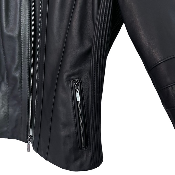 Cole Haan - Women’s Racer Leather Jacket - NWOT - Picture 11 of 14